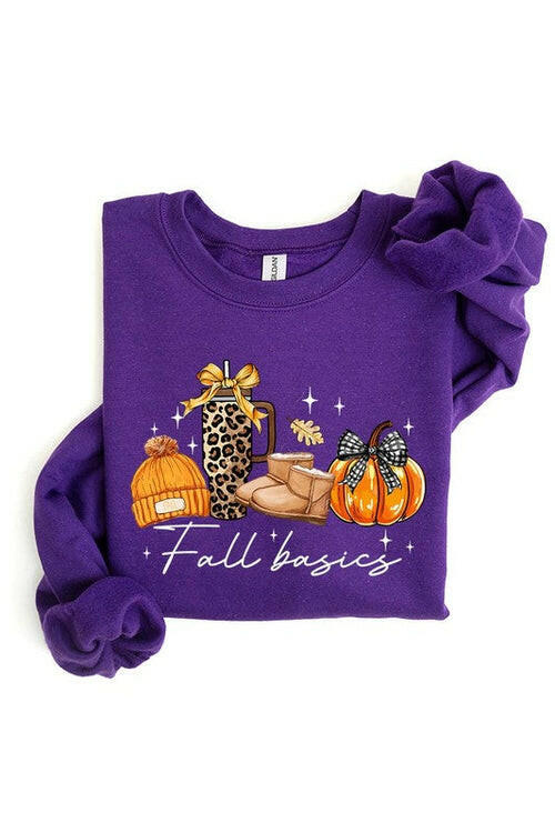 Collection of Fall Basics Graphic Fleece Sweatshirts in a gallery layout