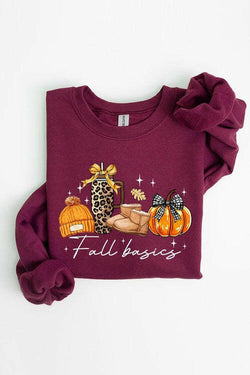 Collection of Fall Basics Graphic Fleece Sweatshirts in a gallery layout