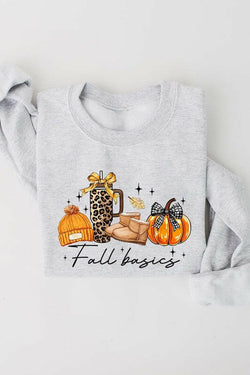 Collection of Fall Basics Graphic Fleece Sweatshirts in a gallery layout