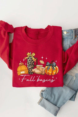 Collection of Fall Basics Graphic Fleece Sweatshirts in a gallery layout