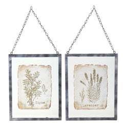 Collection of Lavender/Thyme Frame (Set of 2) 9.5" x 12.5" Glass/Metal in a gallery layout