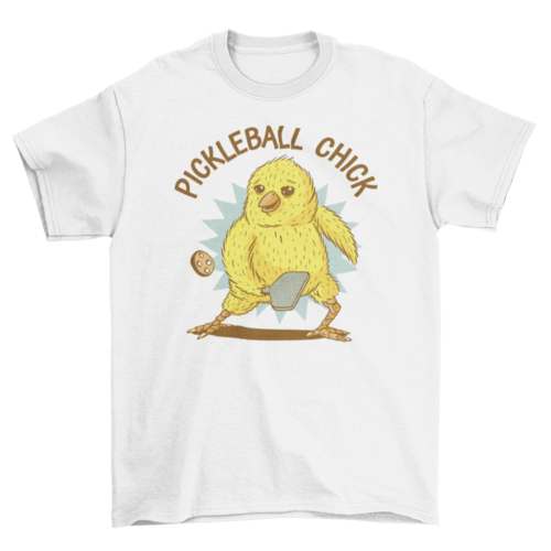 Collection of Chick playing pickleball sport t-shirt in a gallery layout