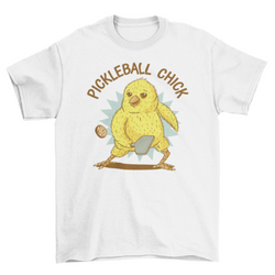 Collection of Chick playing pickleball sport t-shirt in a gallery layout