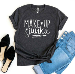 Collection of Make Up Junkie T-shirt in a gallery layout