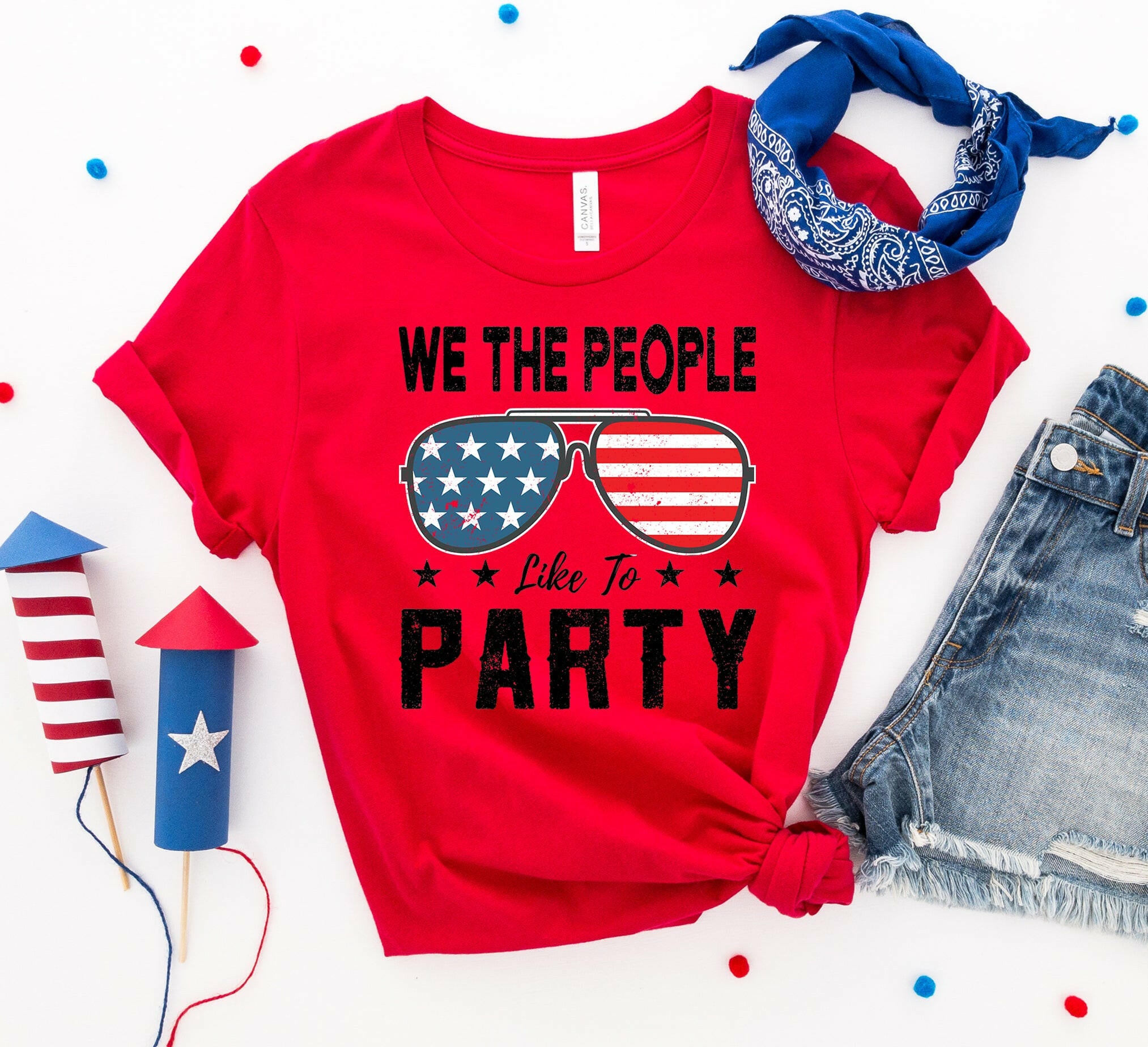 Collection of We the people like to party T-shirt in a gallery layout