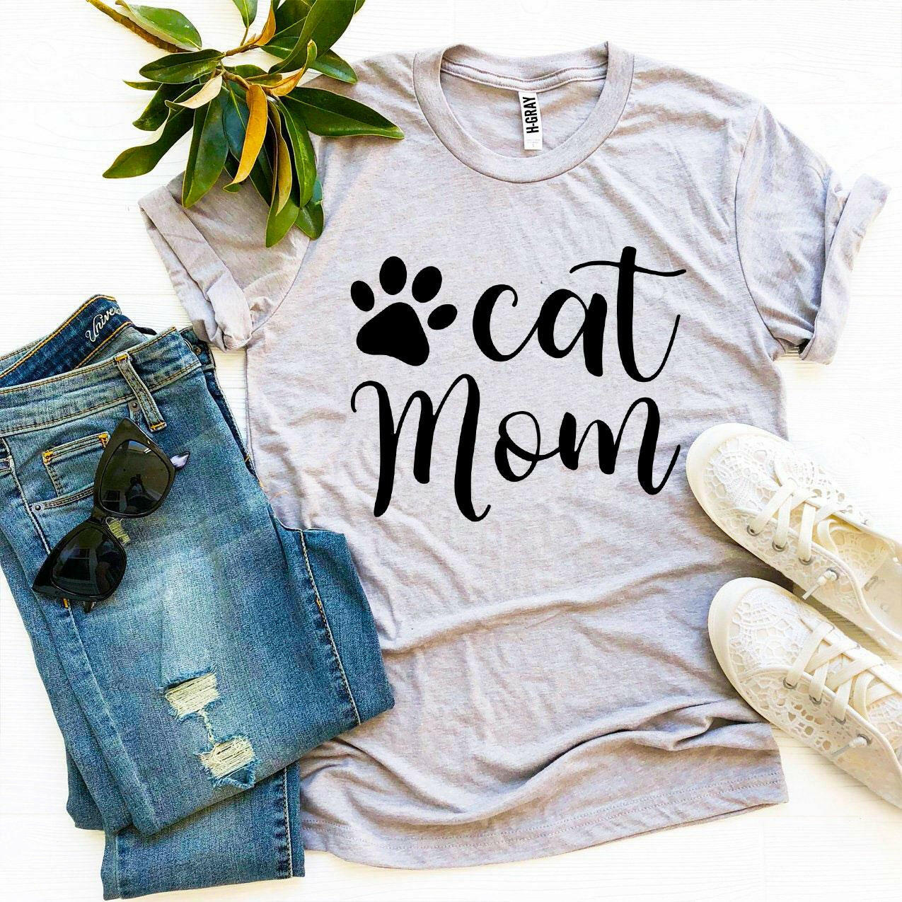 Collection of Cat Mom T-shirt in a gallery layout