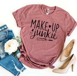 Collection of Make Up Junkie T-shirt in a gallery layout