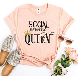 Collection of Social Distancing Queen T-shirt in a gallery layout