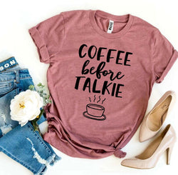 Collection of Coffee Before Talkie T-shirt in a gallery layout