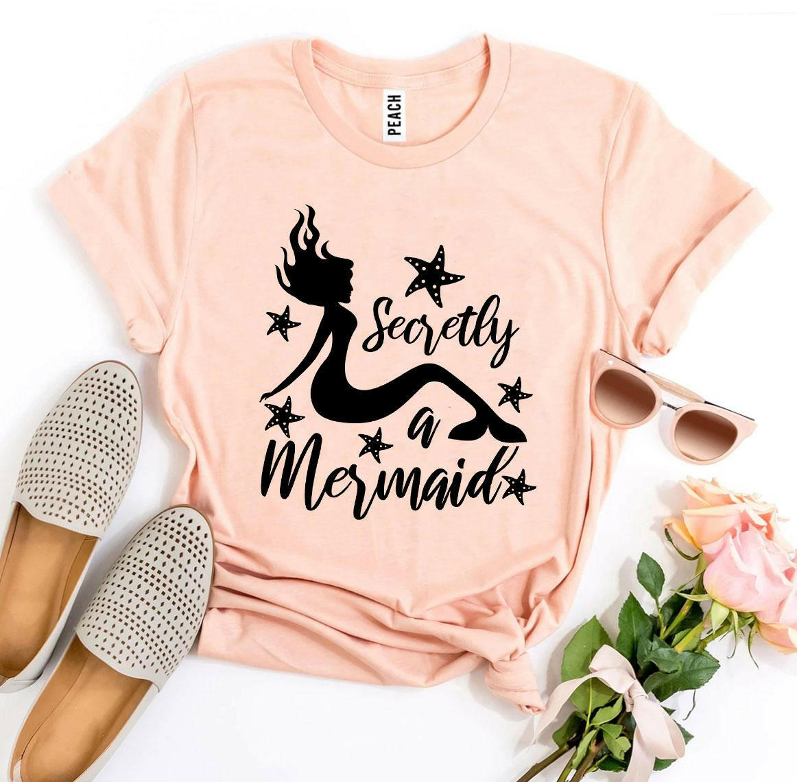 Collection of Secretly a Mermaid T-shirt in a gallery layout