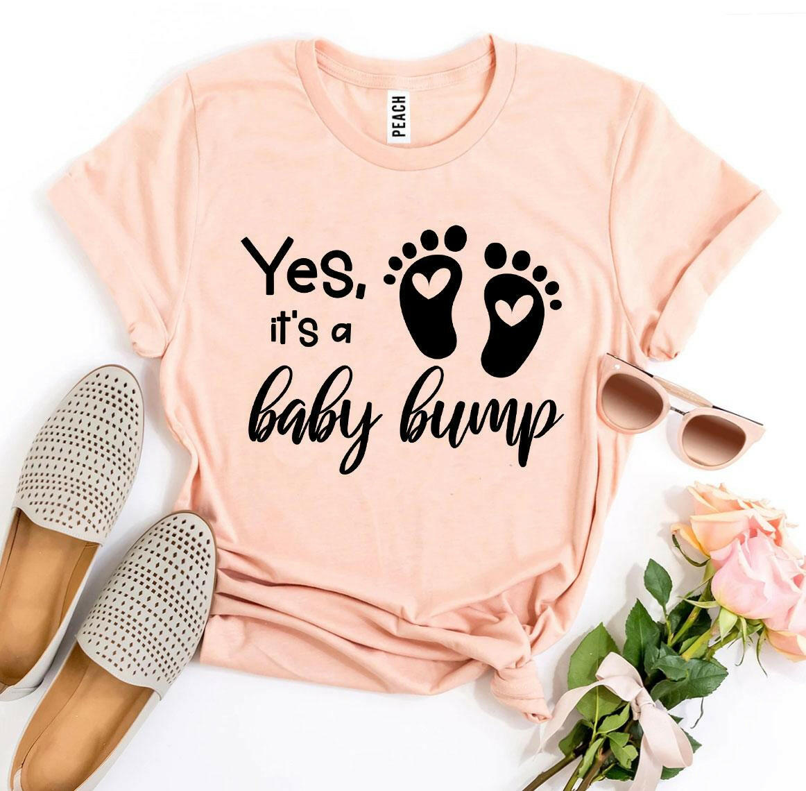 Collection of Yes It’s a Baby Bump T-shirt in a gallery layout