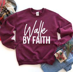 Collection of Walk By Faith Sweatshirt in a gallery layout