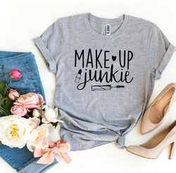 Collection of Make Up Junkie T-shirt in a gallery layout