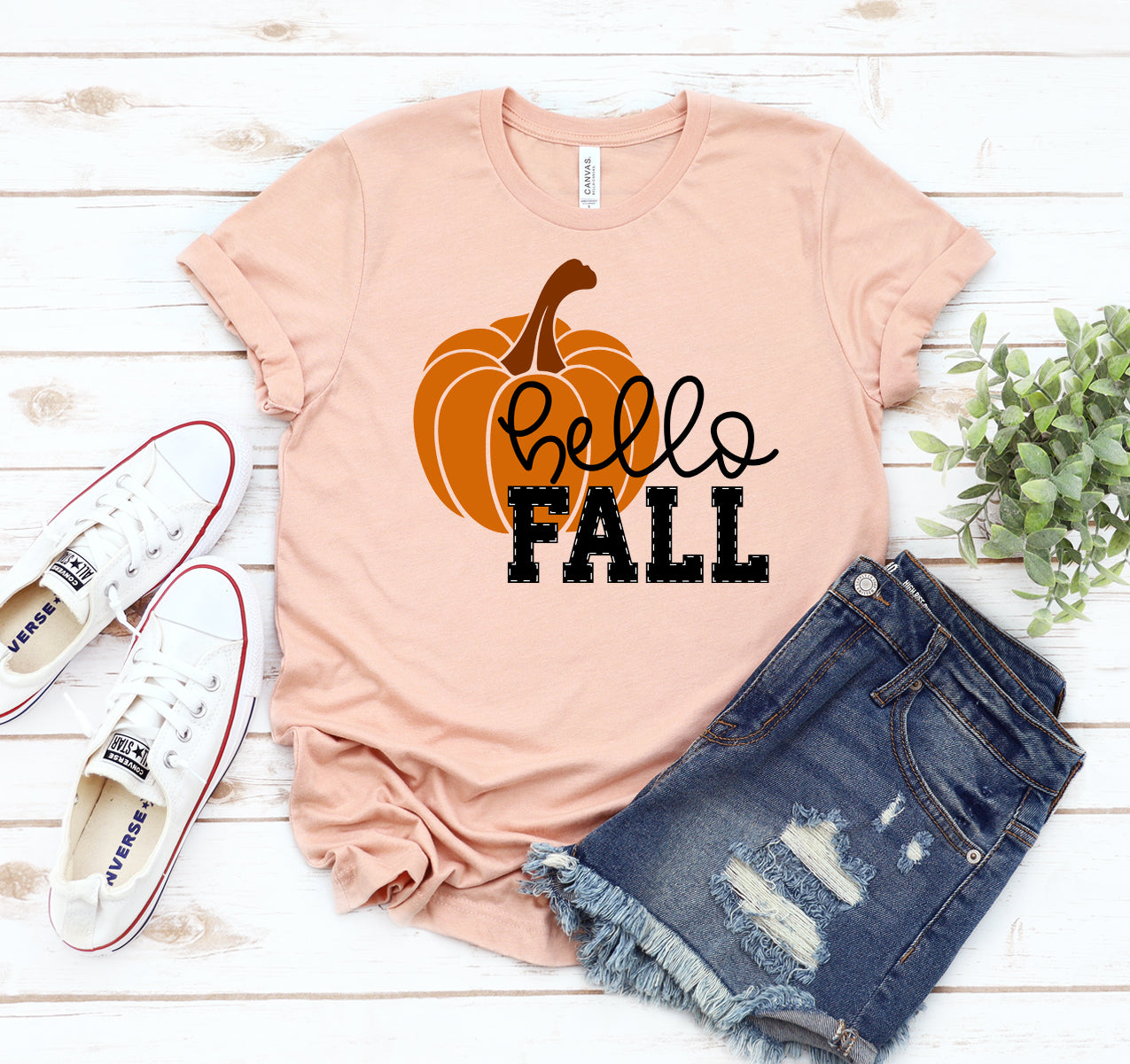 Collection of Hello Fall T-shirt in a gallery layout