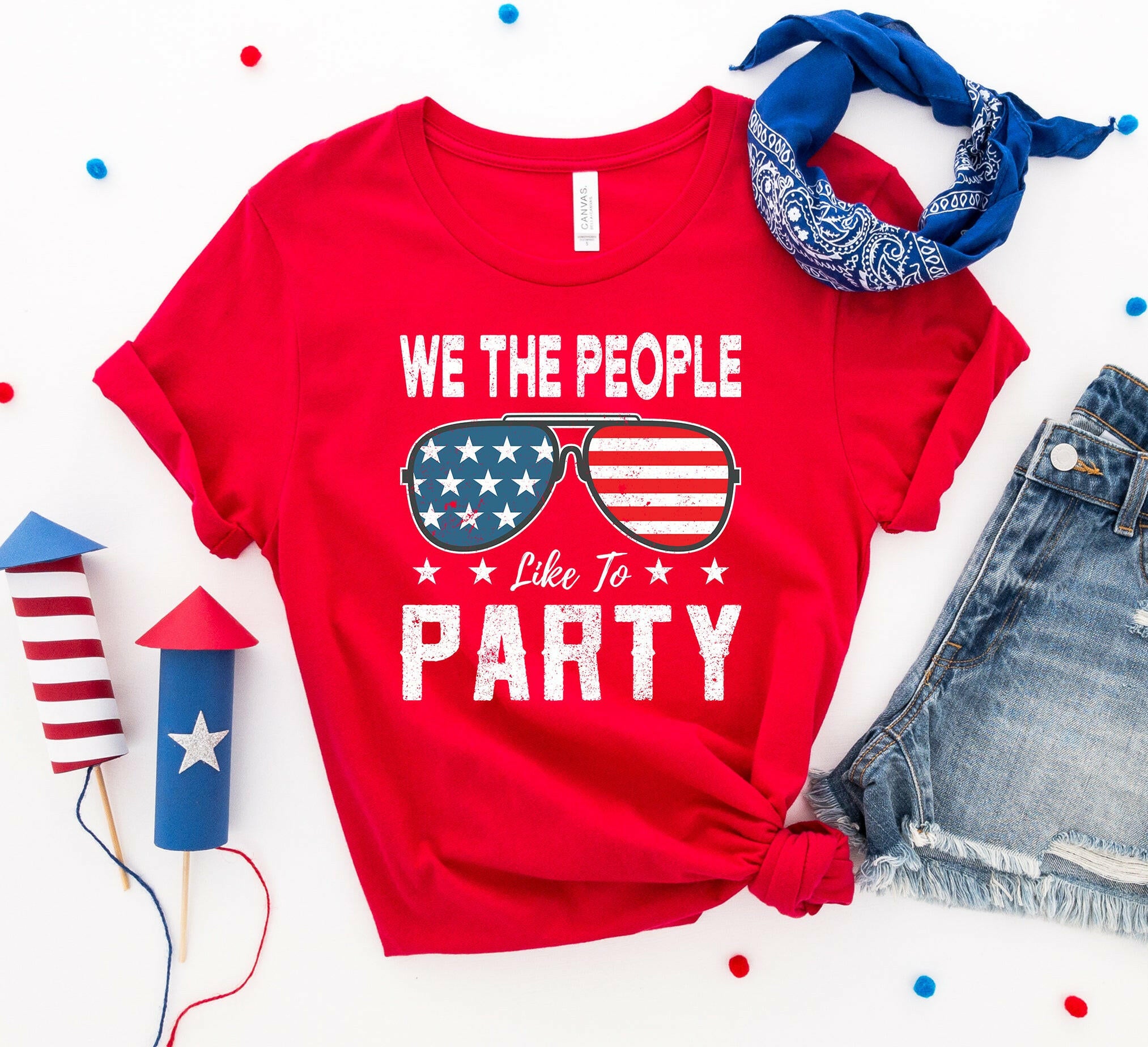 Collection of We the people like to party T-shirt in a gallery layout