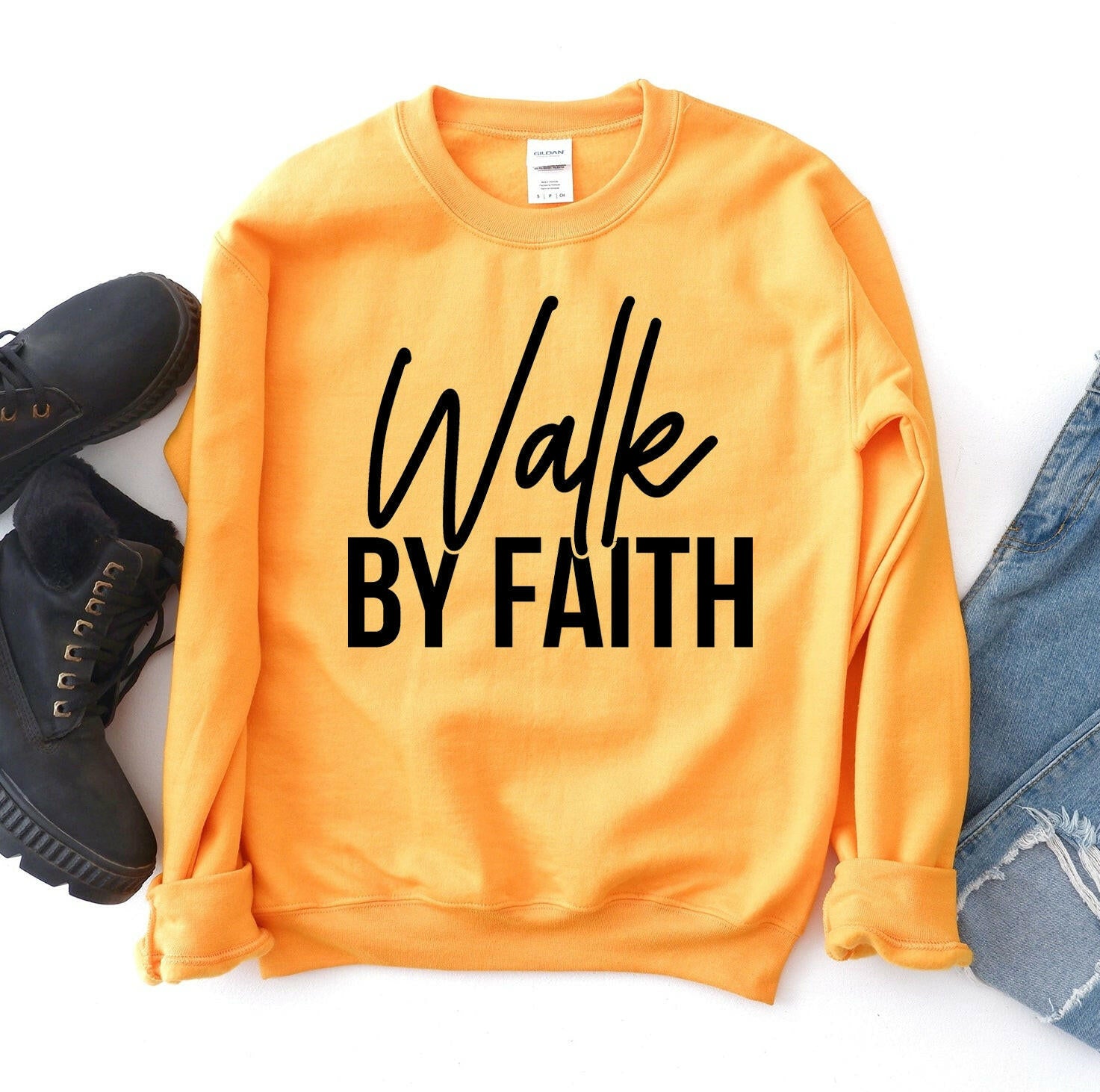 Collection of Walk By Faith Sweatshirt in a gallery layout