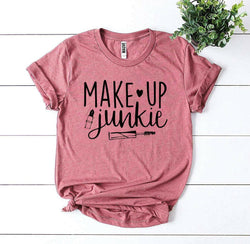 Collection of Make Up Junkie T-shirt in a gallery layout