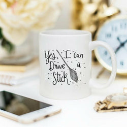 Collection of Yes I Can Drive A Stick Mug, Witch Mugs, Halloween in a gallery layout